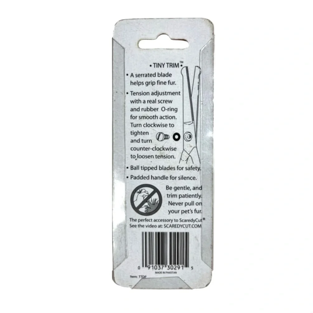 NIP Scaredy Cut Tiny Trim Ball-Tipped Dog, Cat & Small Pet Grooming Scissor